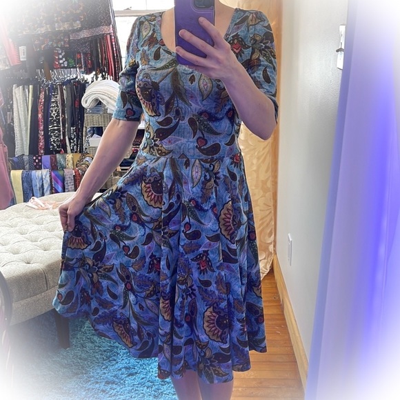 💕Beautiful Floral Lularoe Nicole Dress💕 - Picture 6 of 13